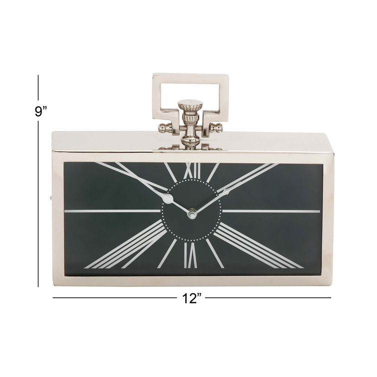 Orren Ellis Metal Table Clock & Reviews Wayfair